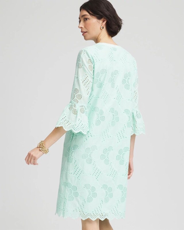 Eyelet Cotton Voile Dress - image 3